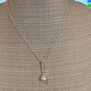 Avon Silver Necklace with Pearl Pendant